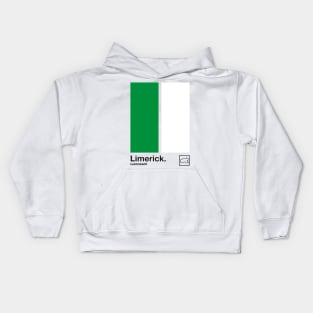 County Limerick / Original Retro Style Minimalist Poster Design Kids Hoodie